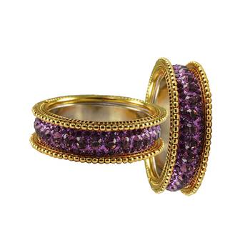 Purple Studded Jewellery Crystal Bangles And Bracelets 2