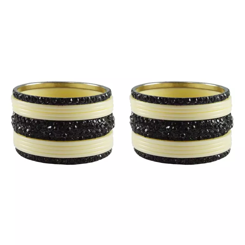 Grey Studded Jewellery Crystal Bangles And Bracelets