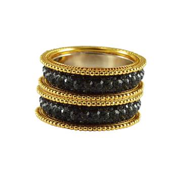 Grey Studded Jewellery Crystal Bangles And Bracelets 1