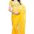 light yellow plain georgette saree with blouse