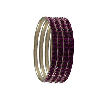Pink Studded Jewellery Crystal Bangles And Bracelets 3