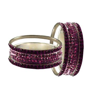 Pink Studded Jewellery Crystal Bangles And Bracelets 2