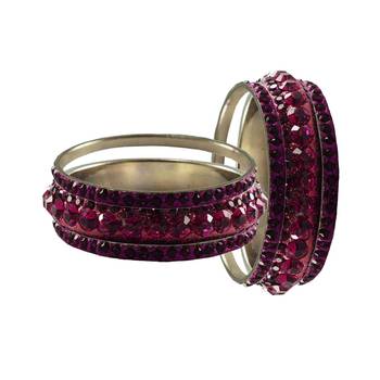 Pink Studded Jewellery Crystal Bangles And Bracelets 2