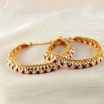 Micro Gold Platted Anklet Size-10"Inch 1