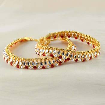 Micro Gold Platted Anklet Size-10"Inch 2