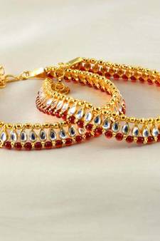 micro gold platted anklet size-10"inch