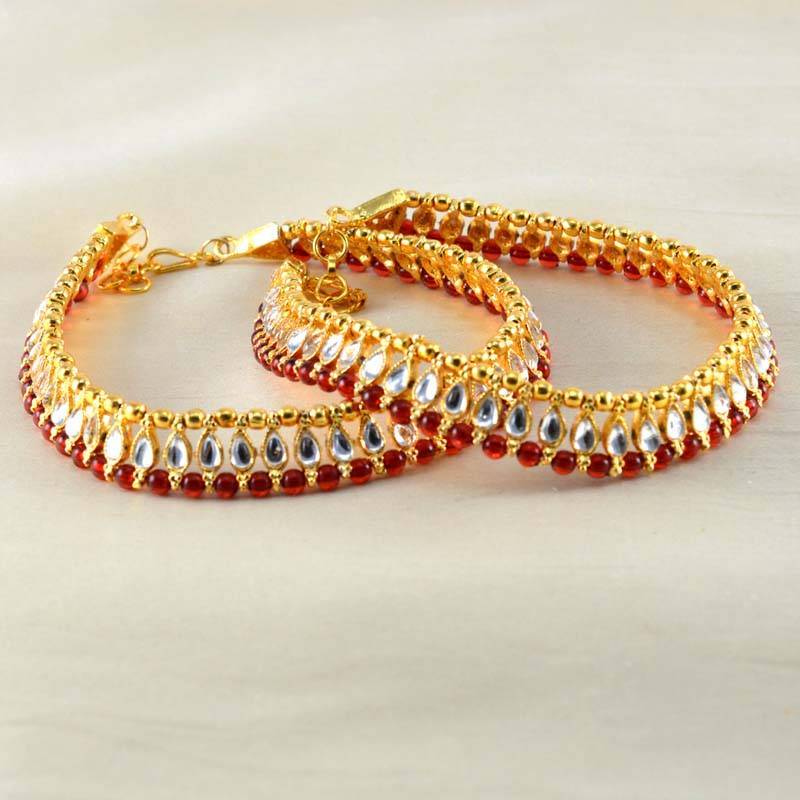 micro gold platted anklet size-10"inch