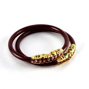 designer bangles colour maroon size-2.4,2.6,2.8 1