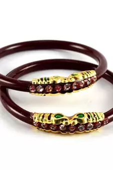 designer bangles colour maroon size-2.4,2.6,2.8