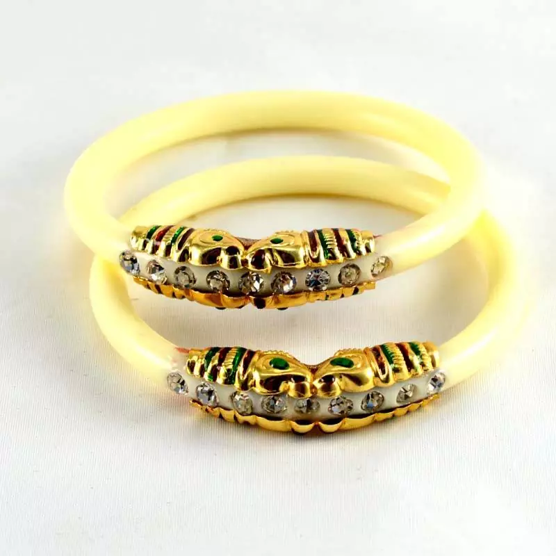 Designer Bangles Color Cream
