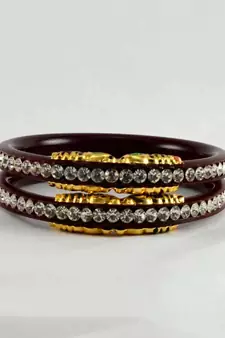 designer bangles colour maroon size-2.4,2.6,2.8