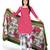 Pink & White Printed Cotton Unstitched Semi Patiala Suit Material