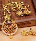 Multicolor Gold Plated Agate Necklace Set