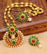 Multicolor Gold Plated Agate Necklace Set