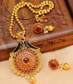 Pink Gold Plated Agate Necklace Set