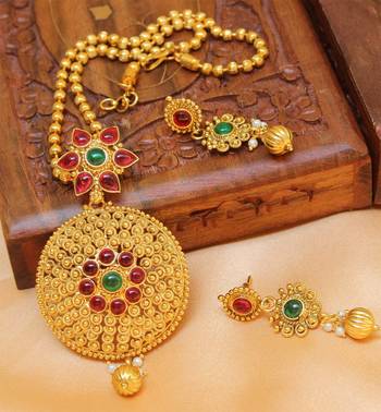 Multicolor Gold Plated Agate Necklace Set 1