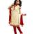 Beige embroidered chanderi unstitched salwar with dupatta