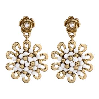 Gold Plated Flower Dangle Small Earring 1
