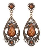 Dangle Brownstone victorian Earring