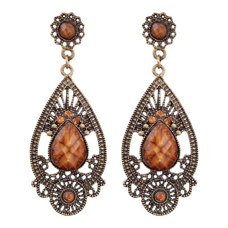 Dangle Brownstone victorian Earring Vendee Fashion 1028673