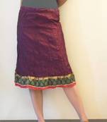 The Crinckle Wine Skirt