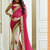 red embroidered non leather saree with blouse