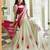 red embroidered non leather saree with blouse