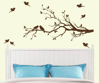 Small Birds on Branches wall decal Nature 1