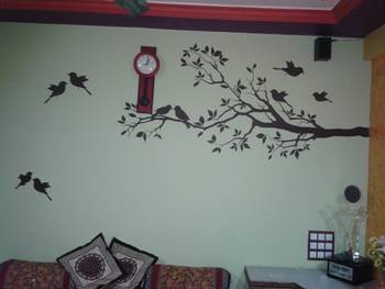 Large Birds on Branches wall decal Nature 2