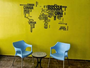 Medium Jumbled Nations Wall Decal Modern Graphic 1