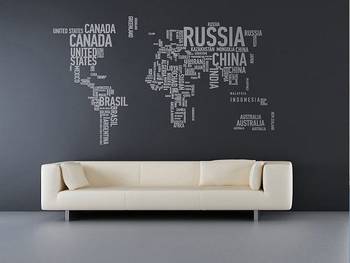 Medium Jumbled Nations Wall Decal Modern Graphic 2