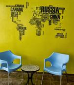 Large Jumbled Nations Wall Decal Modern Graphic