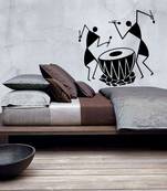 Medium Warli Drummers Wall Decal Ethnic Indian