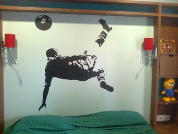Medium Pele Bicycle Kick Wall Decal Sports 1