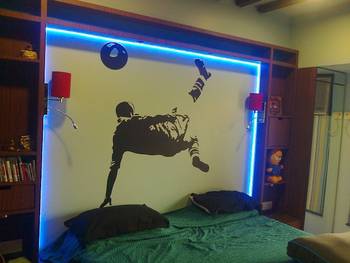 Medium Pele Bicycle Kick Wall Decal Sports 2