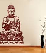 Small Buddha On Lotus Wall Decal Ethnic Indian