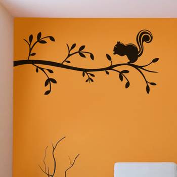 Large Cute Squirrel Wall Decal Nature 1