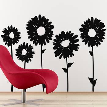 Medium Sun Flowers Wall Decal Nature 1