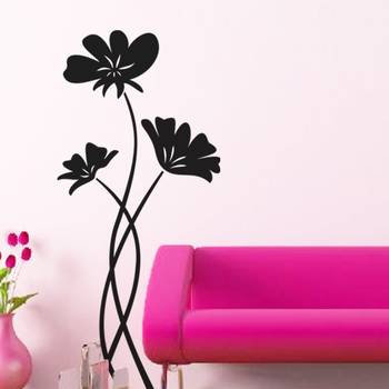 Medium Perky Poppies Wall Decal Nature 1