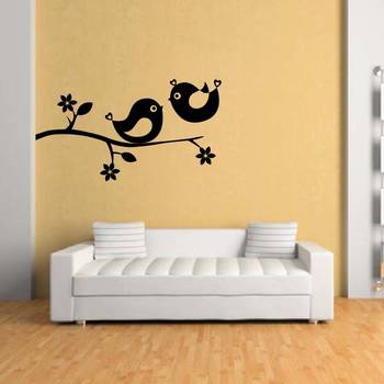 Large Cute Birds Wall Decal Nature 2