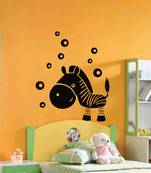 Large KC030 Little Zebra Wall Decal Birds and Animal