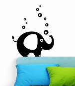 Large Elephant With Bubbles Wall Decal Birds and Animal