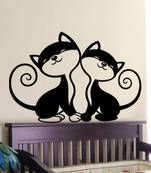 Small  Cute Cats Wall Decal Birds and Animal
