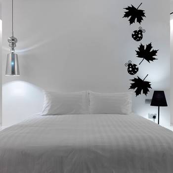 Large Maple Leaves And Ladybugs Wall Decal Nature 2