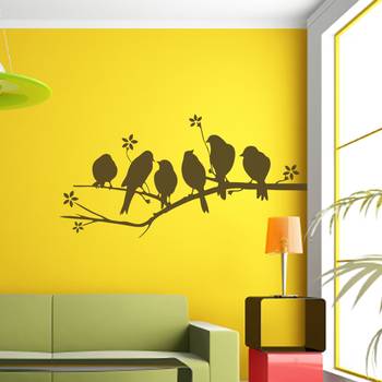 Large Flock Of Birds Wall Decal Nature 1