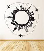 Small Around The World Wall Decal Modern Graphic