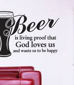 Medium Be Happy With Beer Wall Decal Modern Graphic