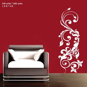 Medium Floral Graphic Wall Decal Modern Graphic 1