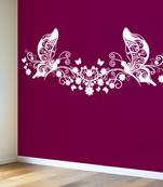 Small Butterflies And Blooms Modern Graphic