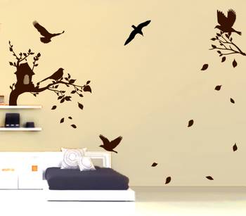 Medium Busy Birds Wall Decal Nature 1